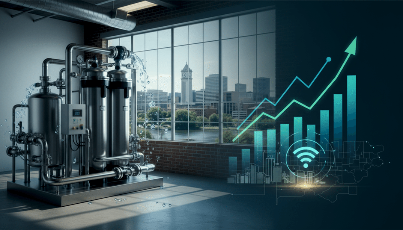 Commercial water treatment facility with connected monitoring technology – Why Tri-Cities WA Businesses Need Commercial Water Softeners