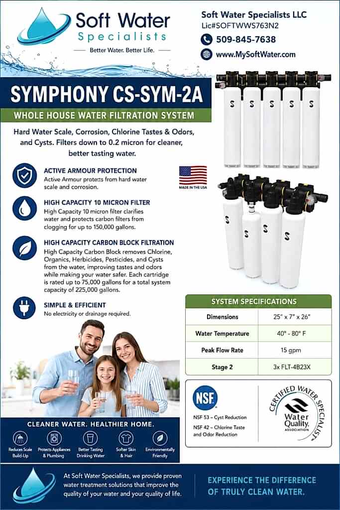 Symphony CS-SYM-2A Water Treatment System manual and product brochure – Soft Water Specialists